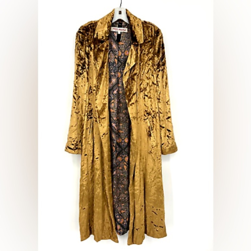 RARE* free people sienna crushed velvet duster - Picture 4 of 13